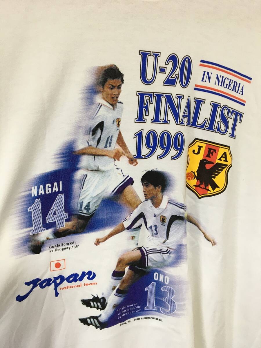 936☆【希少 1999 ワールドユース サッカー日本代表 準優勝 記念Tシャツ】ナイジェリア大会 小野伸二 稲本潤一 等_画像5