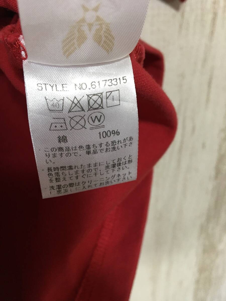 943☆【星柄 Tシャツ】AVIREX アヴィレックス 赤 M_画像5