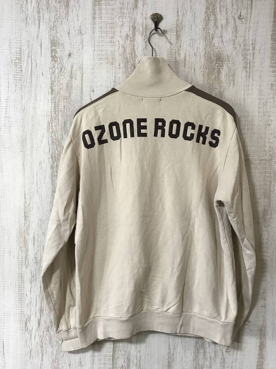 975☆【リブ スウェットジャケット】OZONE ROCKS オゾンロックス ベージュ_画像3