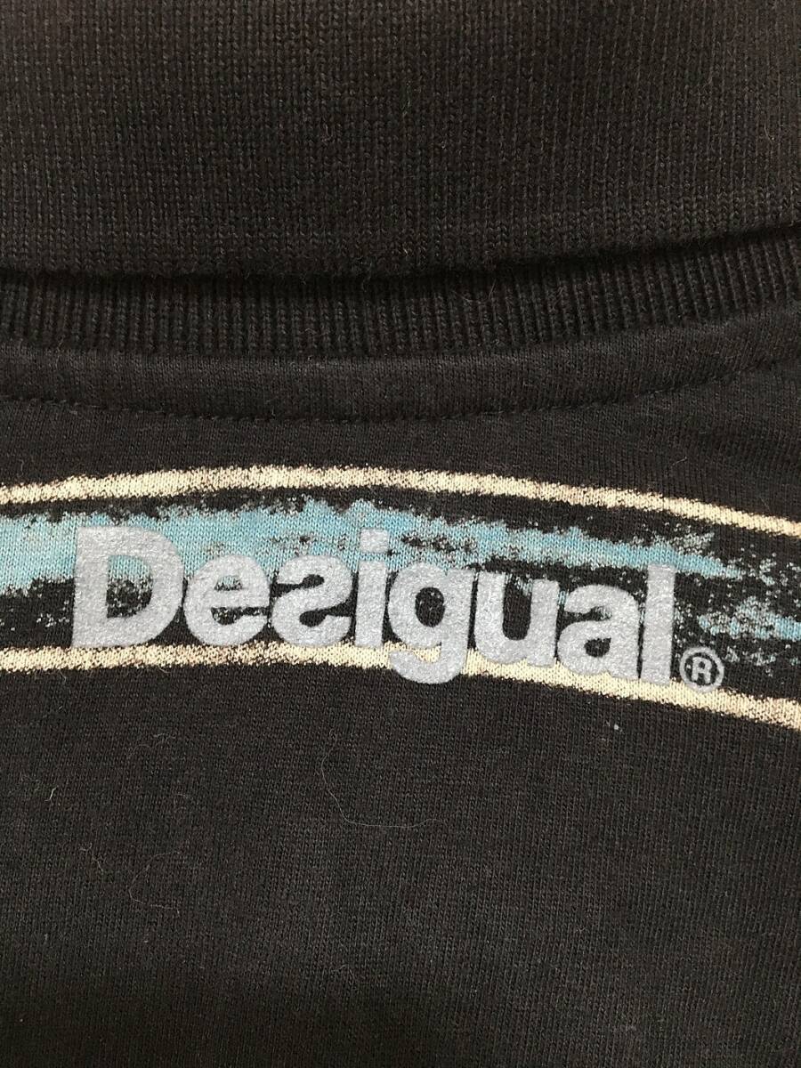 280☆【総ロゴ 長袖ポロシャツ】Desigual デシグアル マルチカラー M_画像6