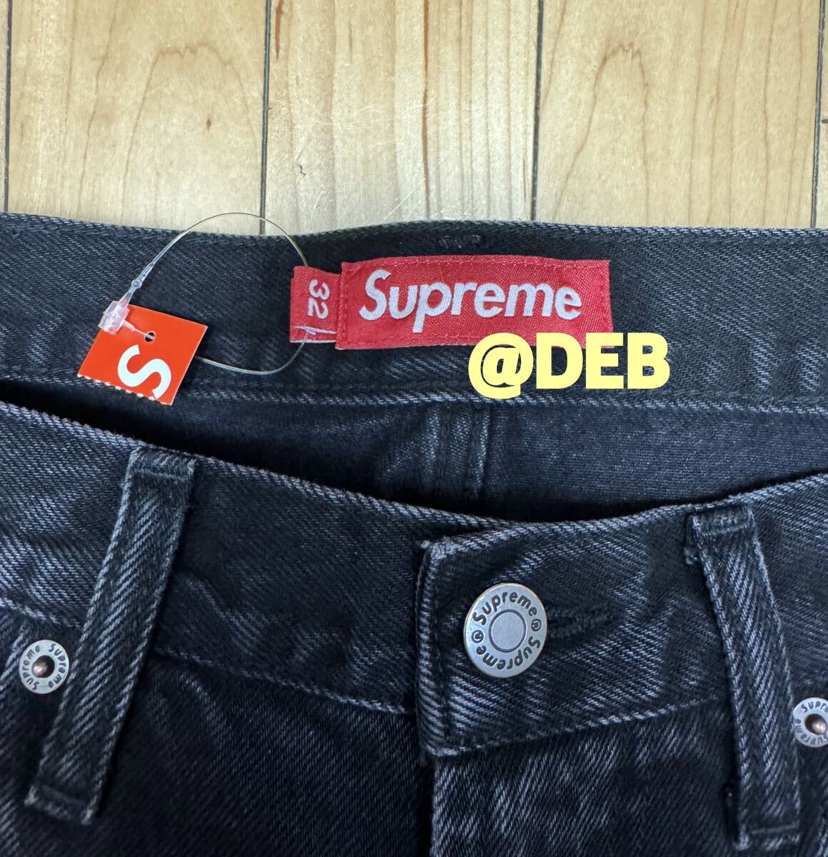 Supreme Script Baggy Denim Short Washed Black 32インチ M Supreme Script Baggy Denim Short Washed Black 32インチ M