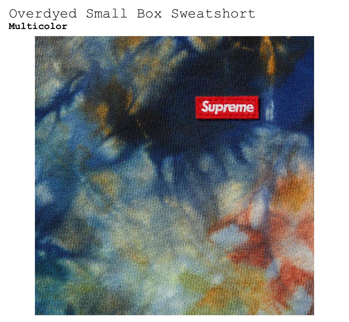 Supreme Overdyed Small Box Sweatshort Multicolor Tie-Dye L Supreme Overdyed Small Box Sweatshort Multicolor Tie-Dye L