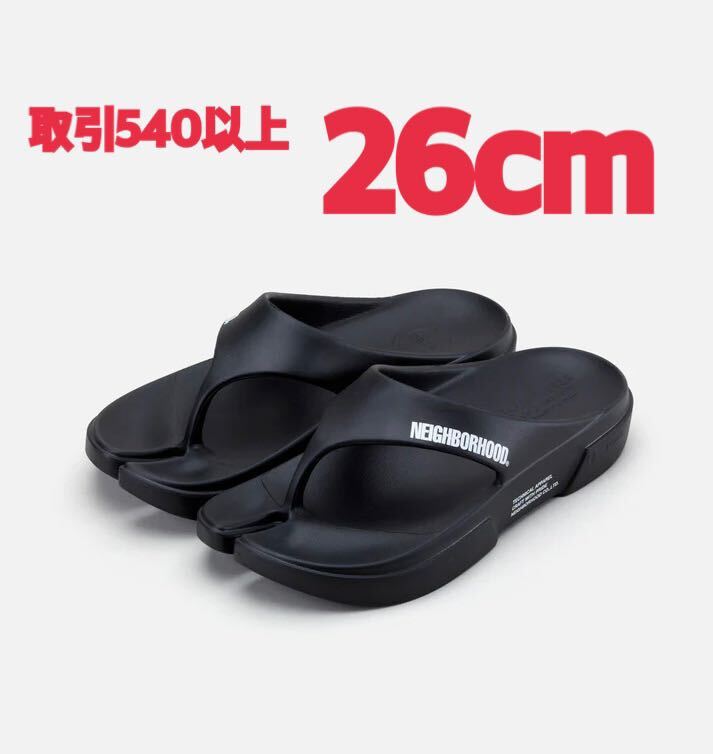 NEIGHBORHOOD 2024SS NH X PAES FLIPFLOP BLACK 26cm NEIGHBORHOOD 2024SS NH X PAES FLIPFLOP BLACK 26cm