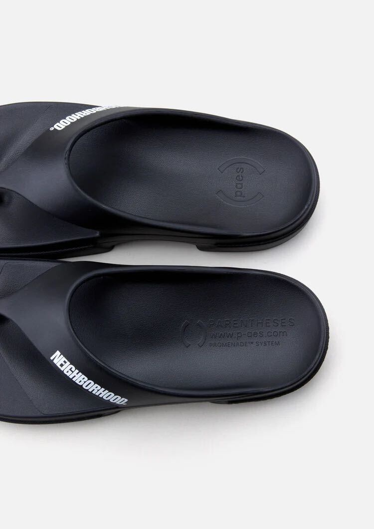 NEIGHBORHOOD 2024SS NH X PAES FLIPFLOP BLACK 26cm NEIGHBORHOOD 2024SS NH X PAES FLIPFLOP BLACK 26cm