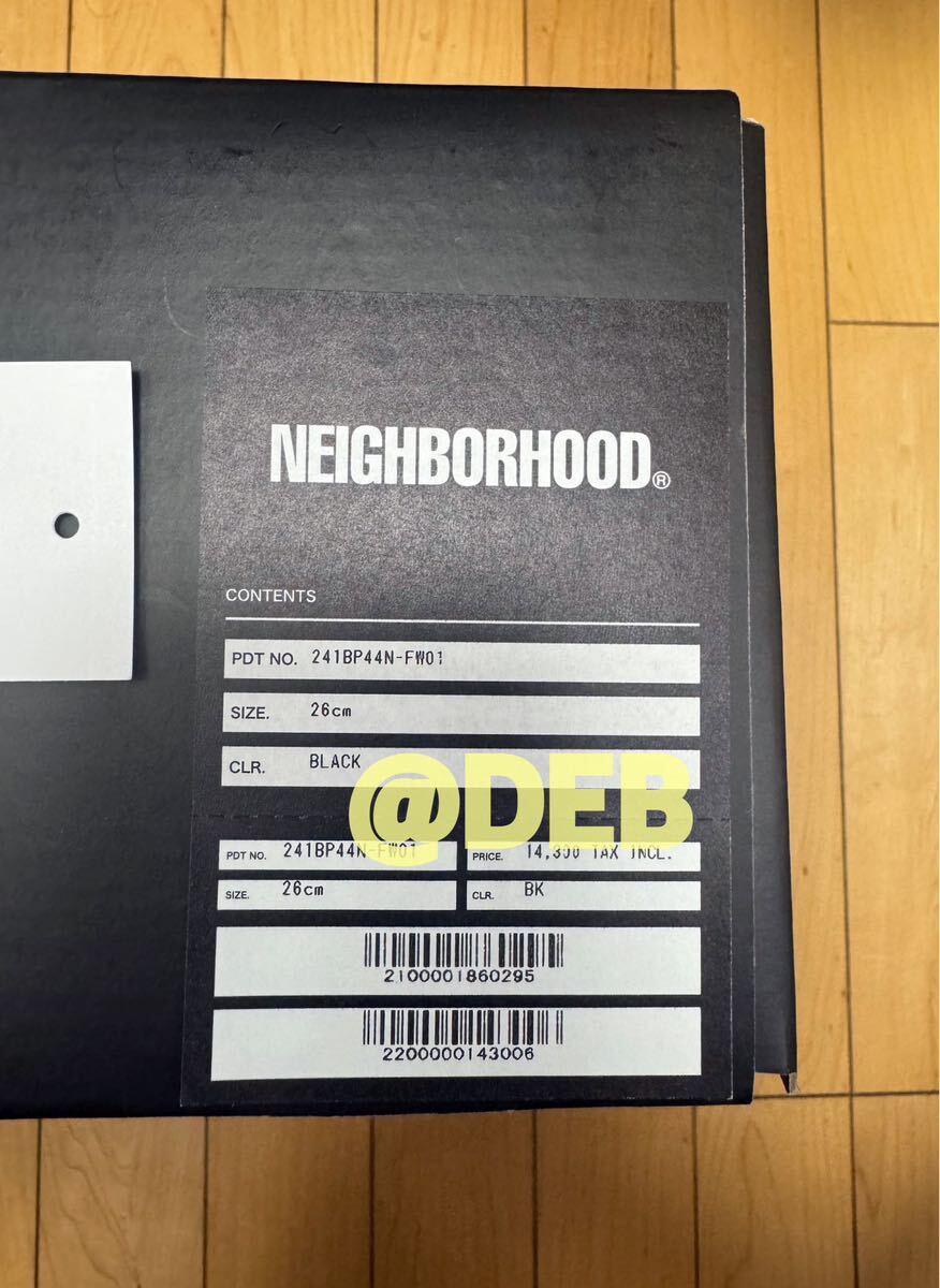 NEIGHBORHOOD 2024SS NH X PAES FLIPFLOP BLACK 26cm NEIGHBORHOOD 2024SS NH X PAES FLIPFLOP BLACK 26cm