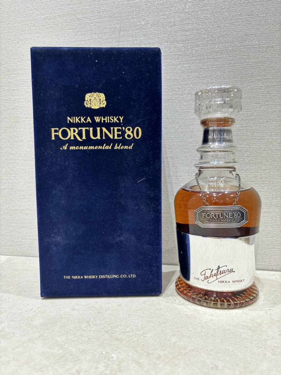 M4073　NIKKA WHISKY FORTUNE80 ニッカ　ジャパニーズウィスキー　フォーチュン ビンテージ レア 箱付き 未開封_画像1