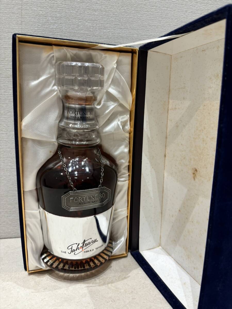 M4073　NIKKA WHISKY FORTUNE80 ニッカ　ジャパニーズウィスキー　フォーチュン ビンテージ レア 箱付き 未開封_画像9