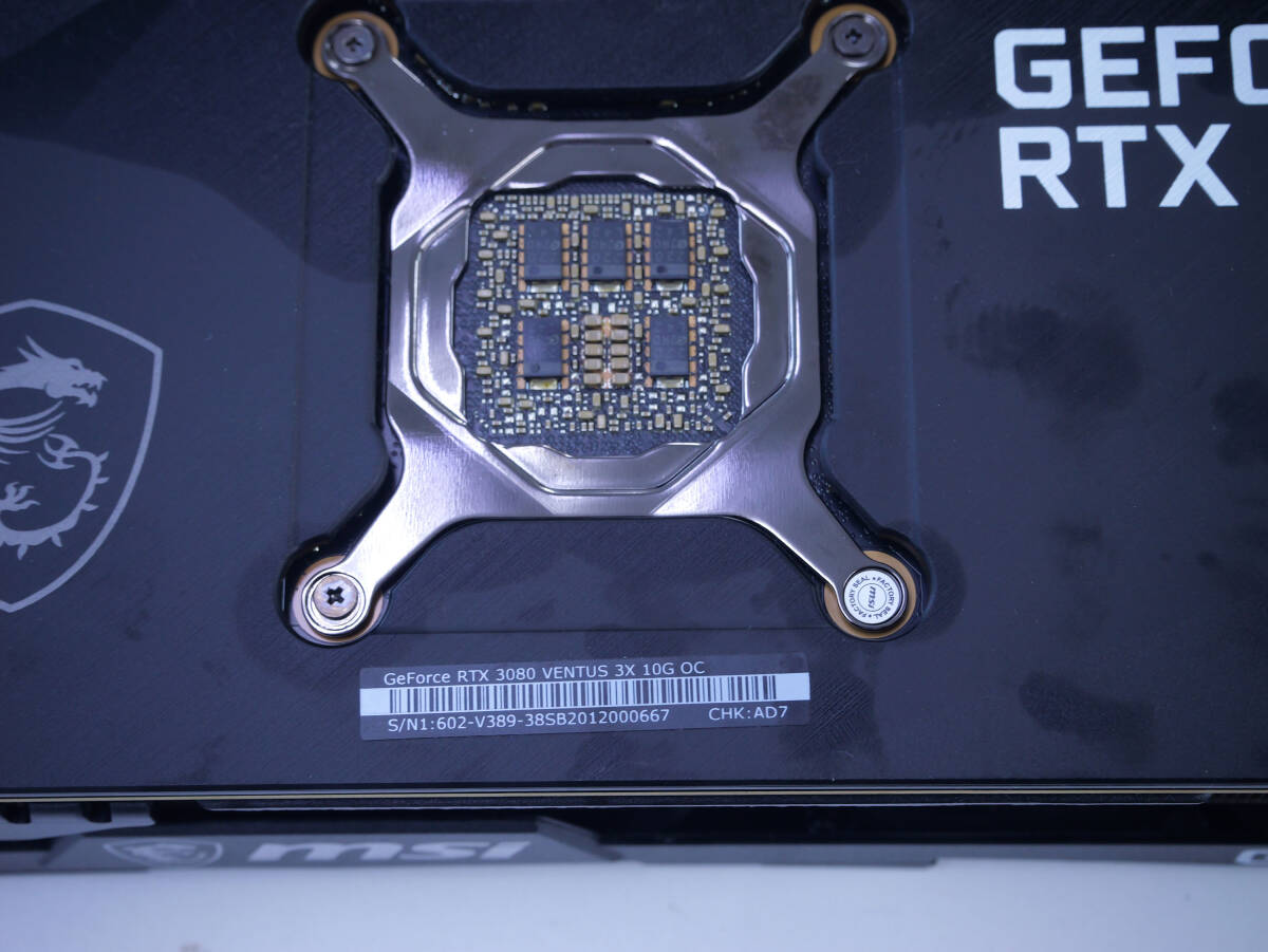 MSI GeForce RTX 3080 VENTUS 3X 10G OC 中古 動作確認済(01)_画像2