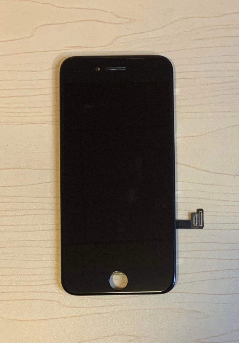 iPhone8 、iPhone SE2 純正再生品 フロントパネル LCD 交換 画面割れ 液晶破損 ディスプレイ 修理 リペア。カラー 黒