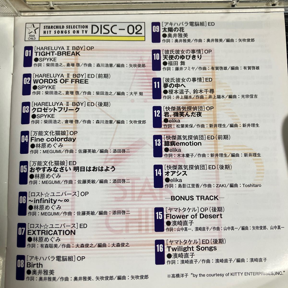 CD スターチャイルドSELECTION音楽編 (TV作品集)