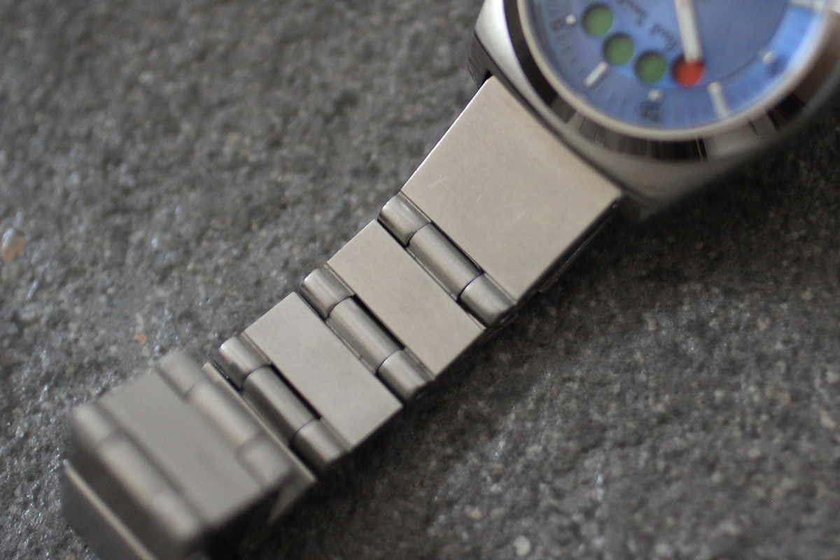 電池交換済 美品 稼働品 予備コマ 有 ポールスミス Paul Smith ファイブアイズ F335-T29590 メンズ レディース 腕 時計 ウォッチ ブルー 系の画像7