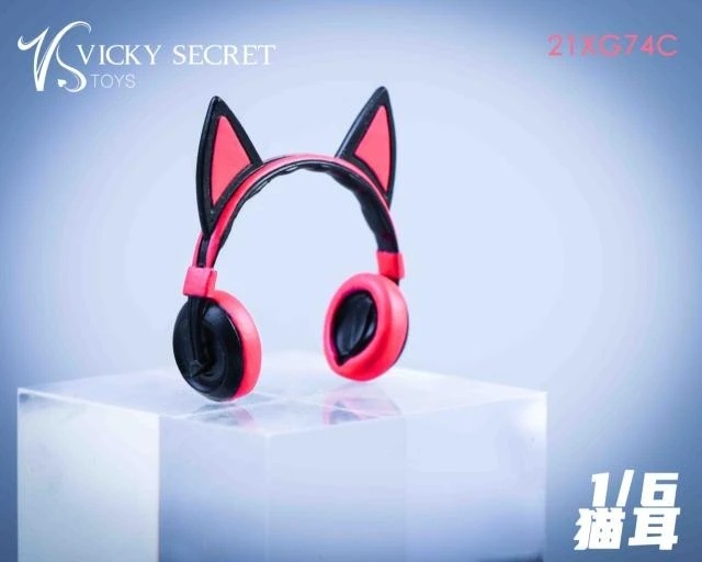 Vstoys 21xg74 1/6猫耳ヘッドセットモデルは12 アクションフィギュアボディに適合_画像10