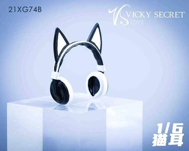 Vstoys 21xg74 1/6猫耳ヘッドセットモデルは12 アクションフィギュアボディに適合_画像9