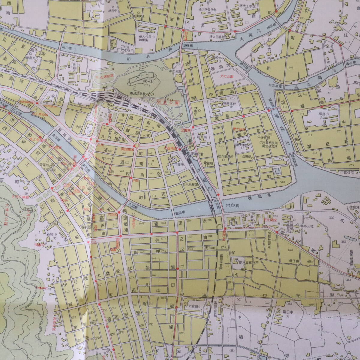 古地図★和楽路屋 徳島市地図 徳島市街図 とくしま雑話★昭和34年9月発行 市街地図_画像5