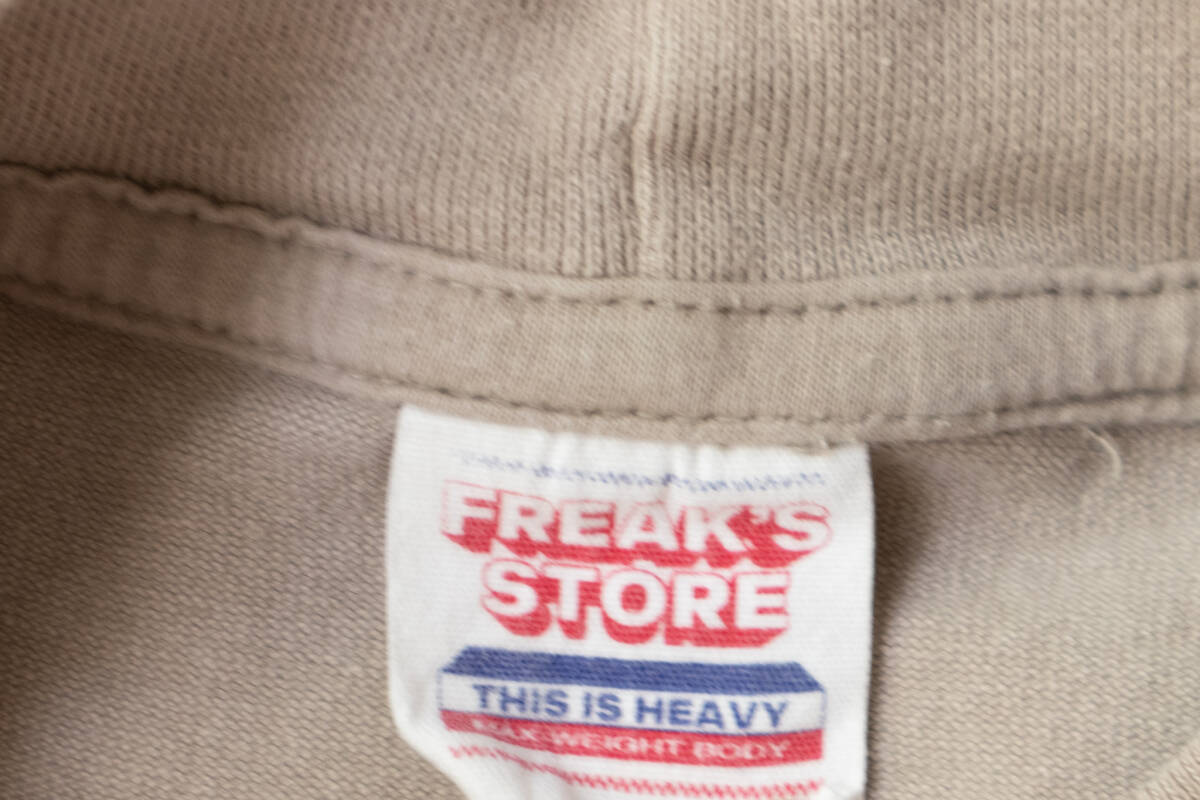 フリークスストア ヘビーウェイト モックネックオーバーサイズ半袖Tシャツ M ベージュ USED FREAK'S STOREの画像3