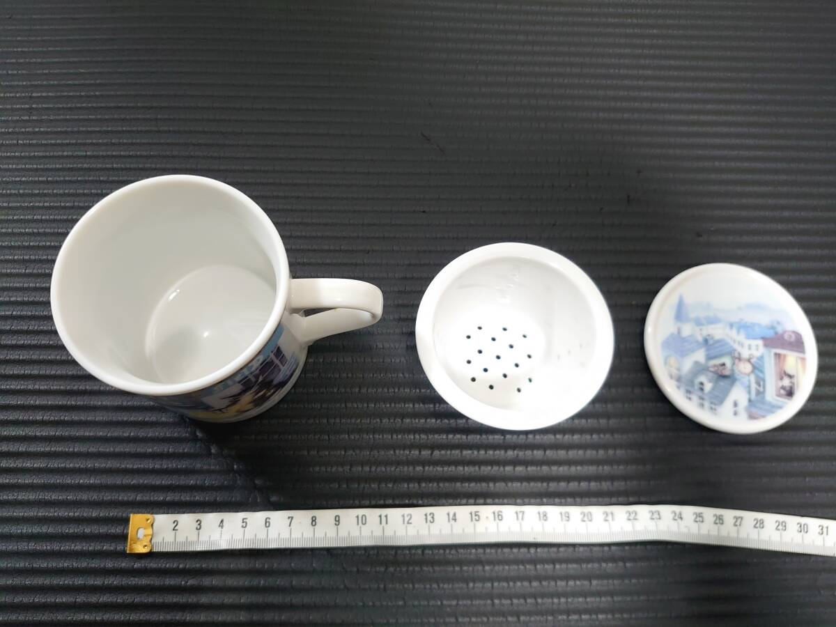 ダヤン☆マグカップ☆カップ☆茶こし☆蓋☆コーヒー入れ☆お茶入れ☆わちふぃーるど☆美品_画像1