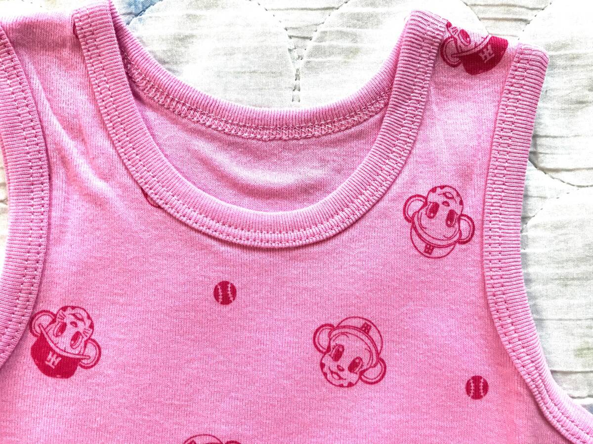 【阪神タイガース】《Ｔシャツとタンクトップ》【２着セット】(ピンク100サイズ) キッズ 子供服 肌着 子ども《新品・即決》おまけ付き_画像4