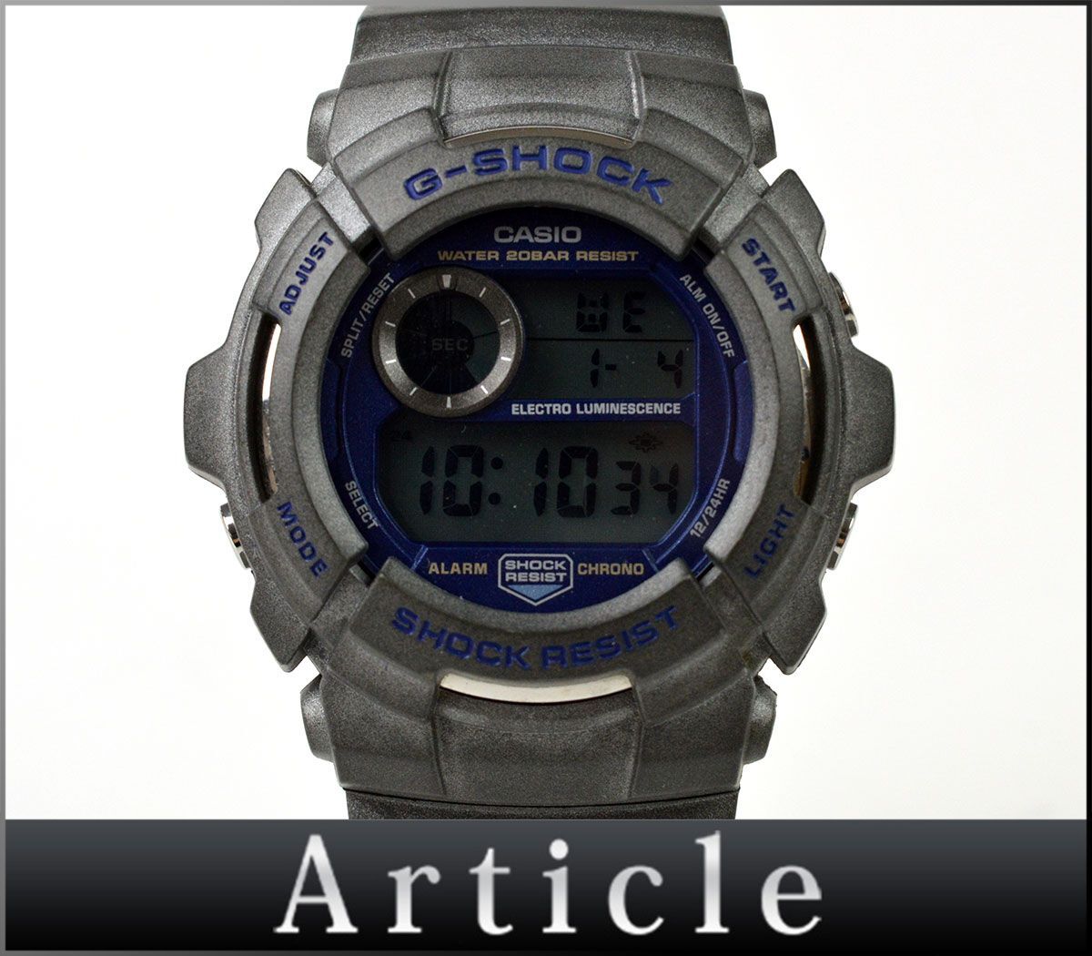 175901◆ 動作確認済 CASIO カシオ G-SHOCK Gショック 腕時計 クォーツ G-2000 デジタル 樹脂 ネイビー グレー メンズ/ Dの画像1