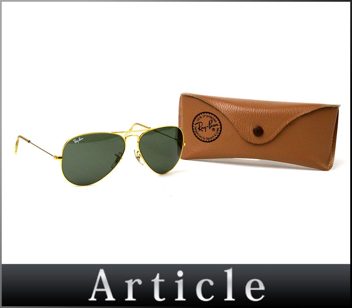 177412* прекрасный товар раз нет RayBan RayBan Teardrop авиатор солнцезащитные очки L0205 metal рама Gold темно-зеленый / G
