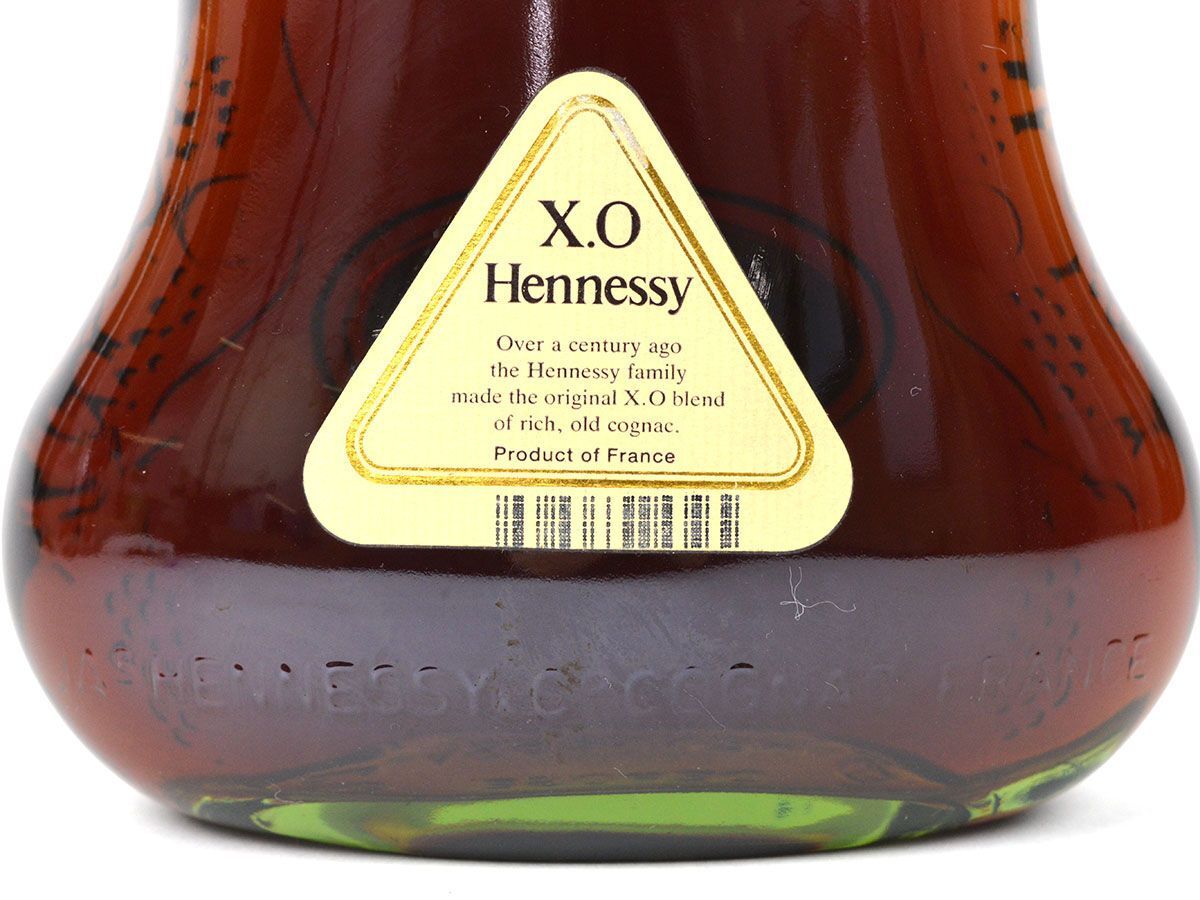 176033古酒〇未開栓 ヘネシー XO 金キャップ グリーンボトル 旧ボトル コニャック ブランデー Hennessy COGNAC BRANDY 700ml/ Aの画像5