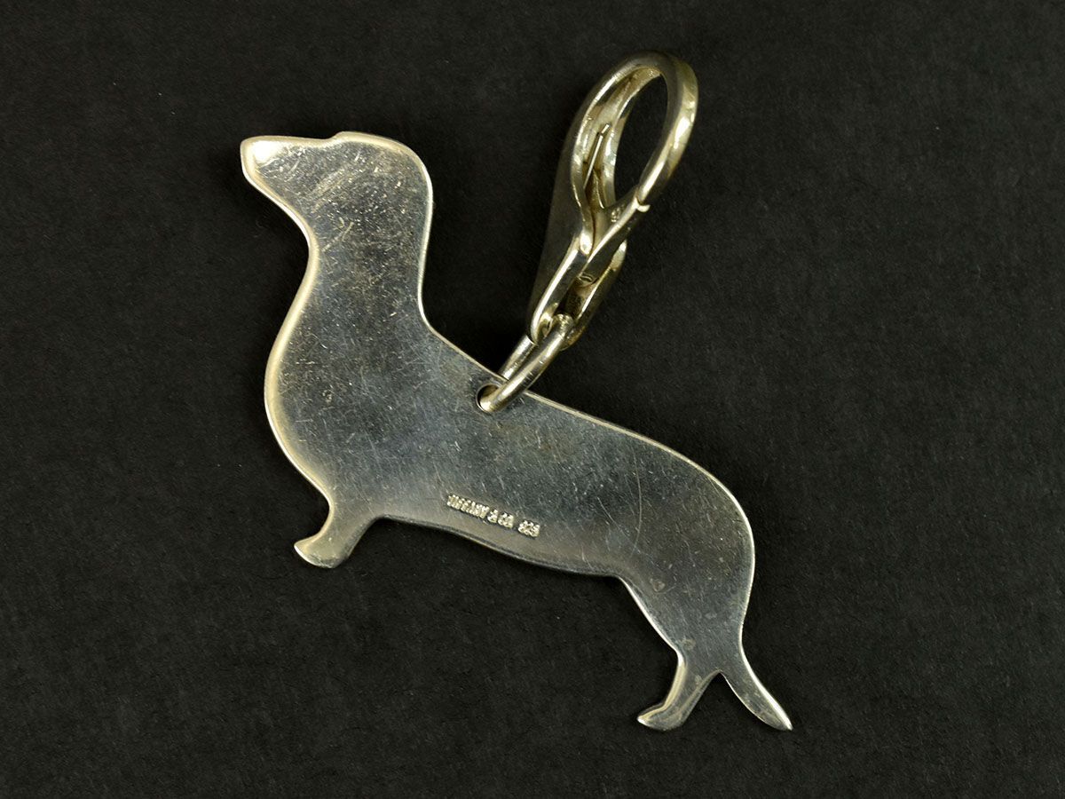 176535□ Tiffany&co ティファニー ダックスフンド ドッグ チャーム 犬 Sv925 スターリング シルバー アニマル ペット 小物/ Gの画像3