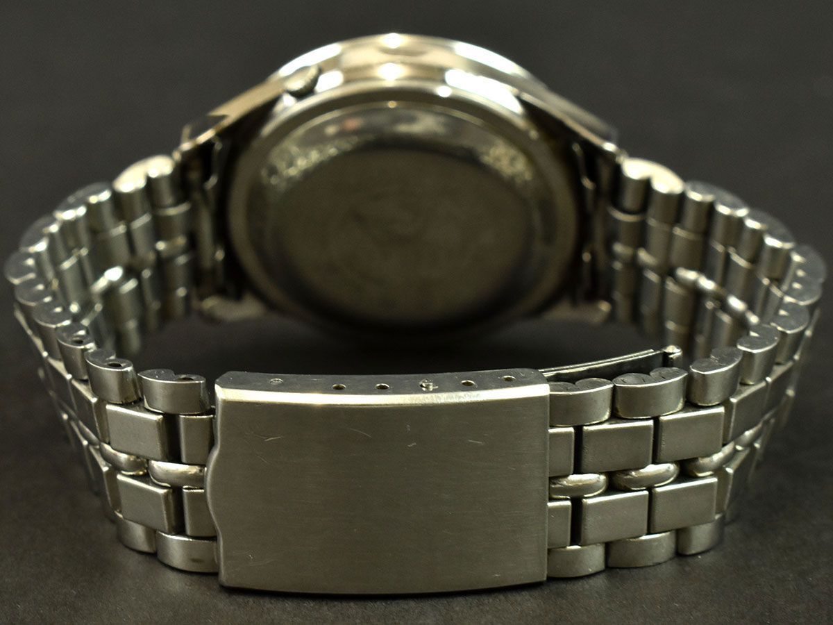 175352◆動作確認済 SEIKO セイコー 5スポーツマチック 腕時計 自動巻き 6619-7030 デイデイト 21石 ダイアショック SS メンズ/ Dの画像6