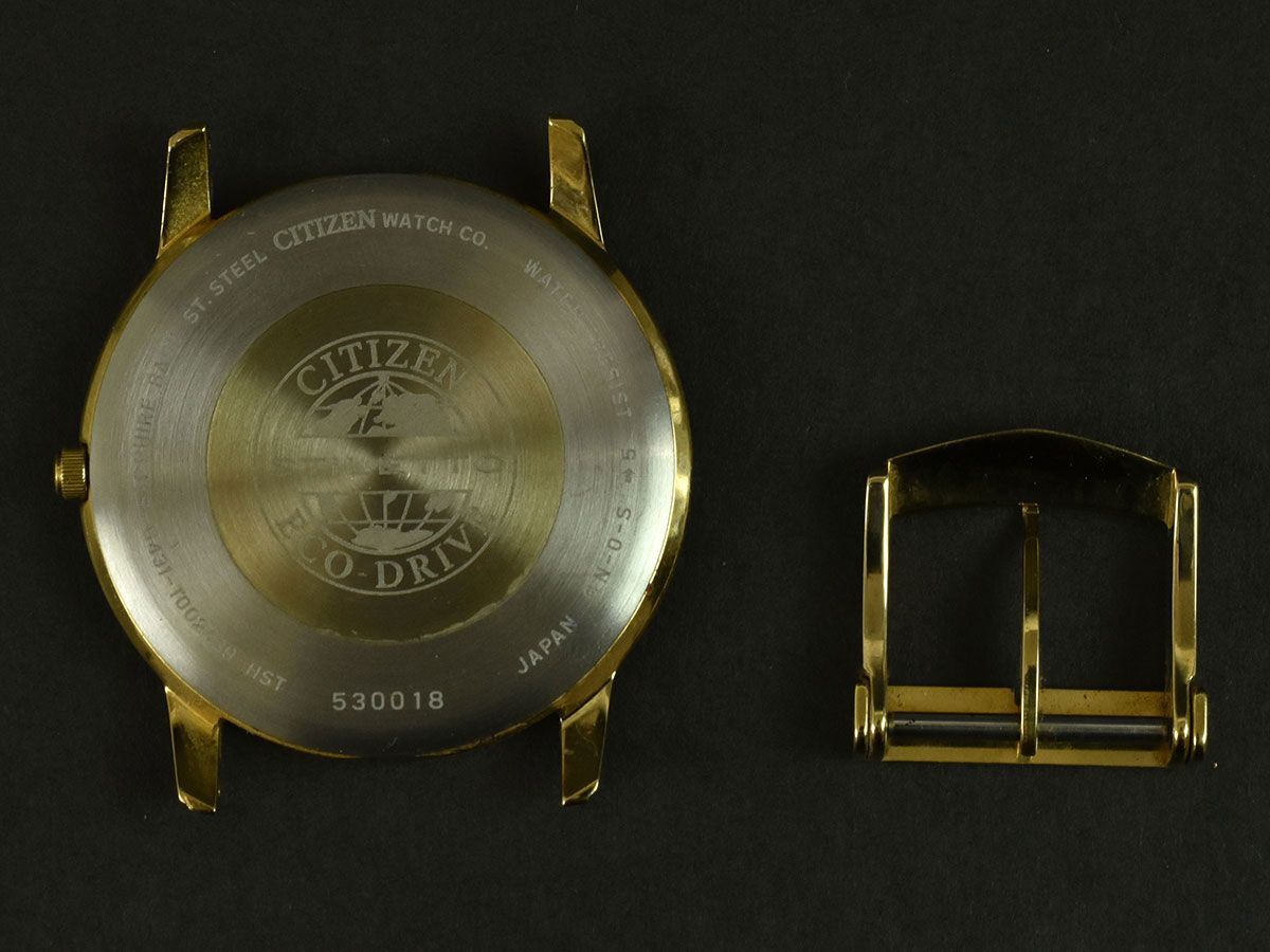 175144◇動作確認済 CITIZEN シチズン エコドライブ ステレット 腕時計 本体のみ ソーラー G431-T002439 SS GP ホワイト ゴールド/ Dの画像2