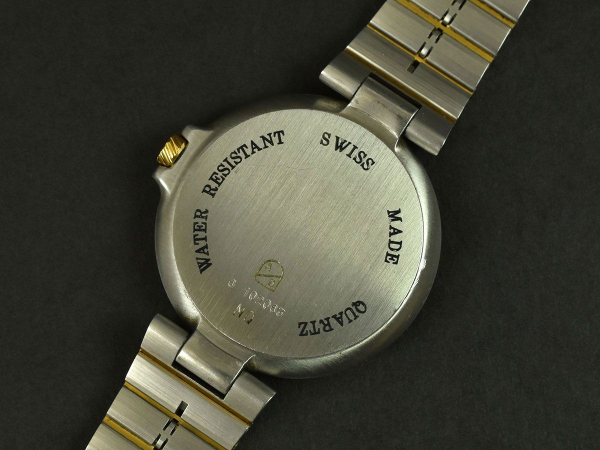 173815◇ 動作確認済 dunhill ダンヒル ミレニアム 腕時計 クォーツ デイト ローマン 3針 SS GP グレー ゴールド ボーイズ 箱/ Dの画像9