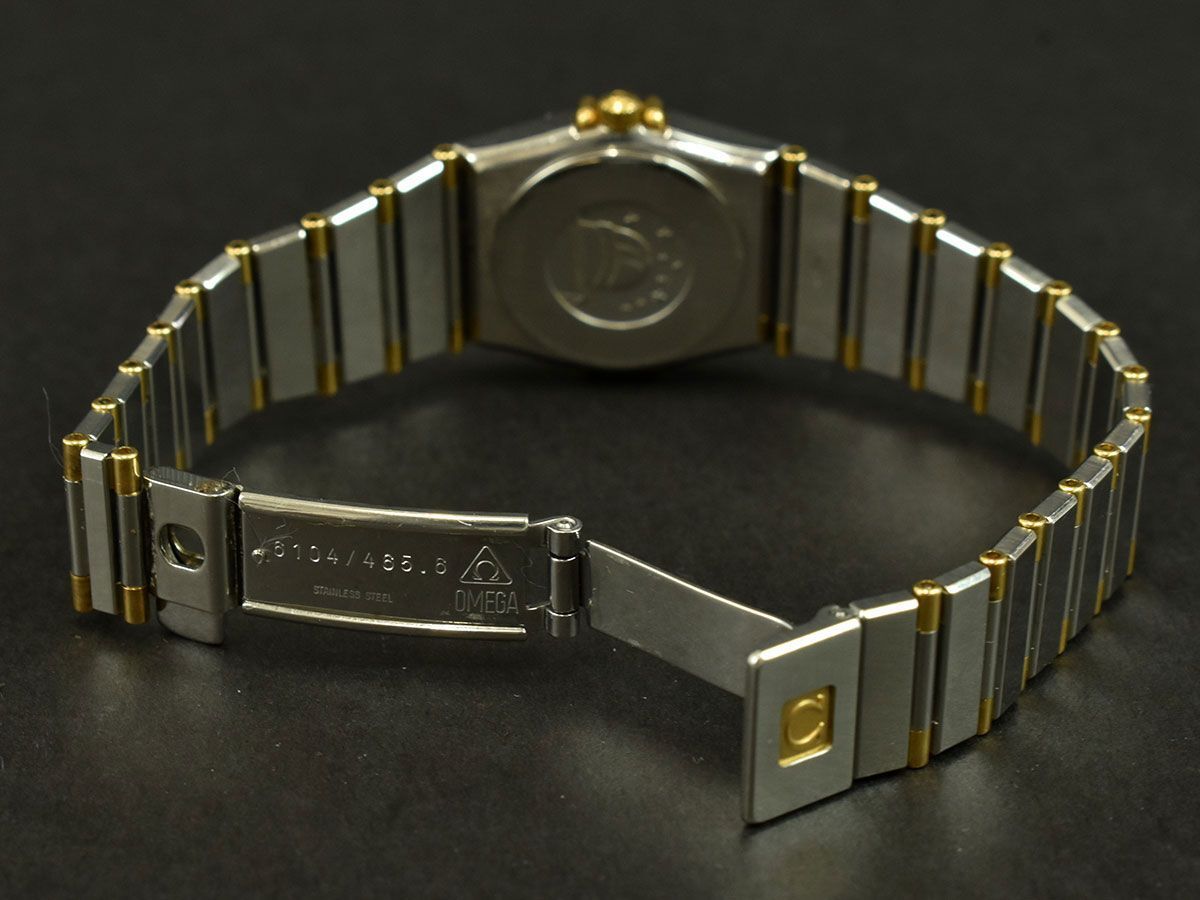 173855□動作確認済 OMEGA オメガ コンステレーション 腕時計 クォーツ 2針 ローマン 13701000 YG SS ゴールド シルバー レディース/ Dの画像8