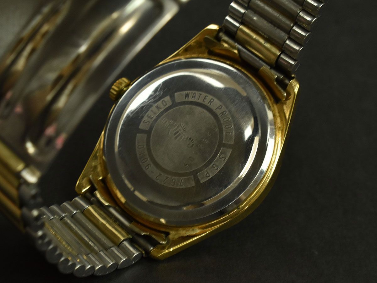 178205◇ 動作確認済 SEIKO セイコー チャンピオン360 腕時計 手巻き 17石 デイト 7622-9010 SS GP シルバー ゴールド メンズ/ D_画像9