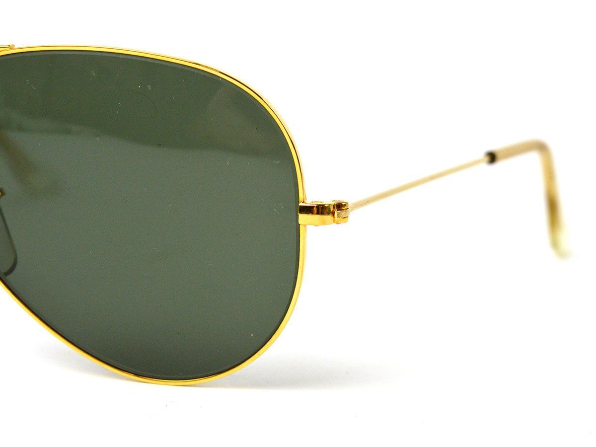 177412* beautiful goods times none RayBan RayBan Teardrop aviator sunglasses L0205 metal frame Gold dark green / G