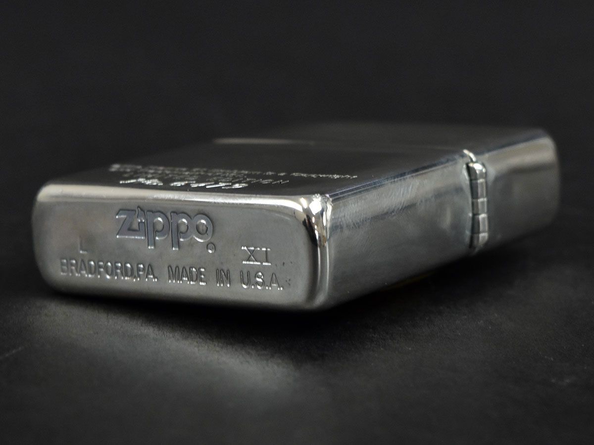 168734◇着火確認済 ZIPPO ジッポ FIFAワールドカップ フランス98年 オイルライター ライターL XI 1995年 真鍮 シルバー 喫煙具/ G_画像6