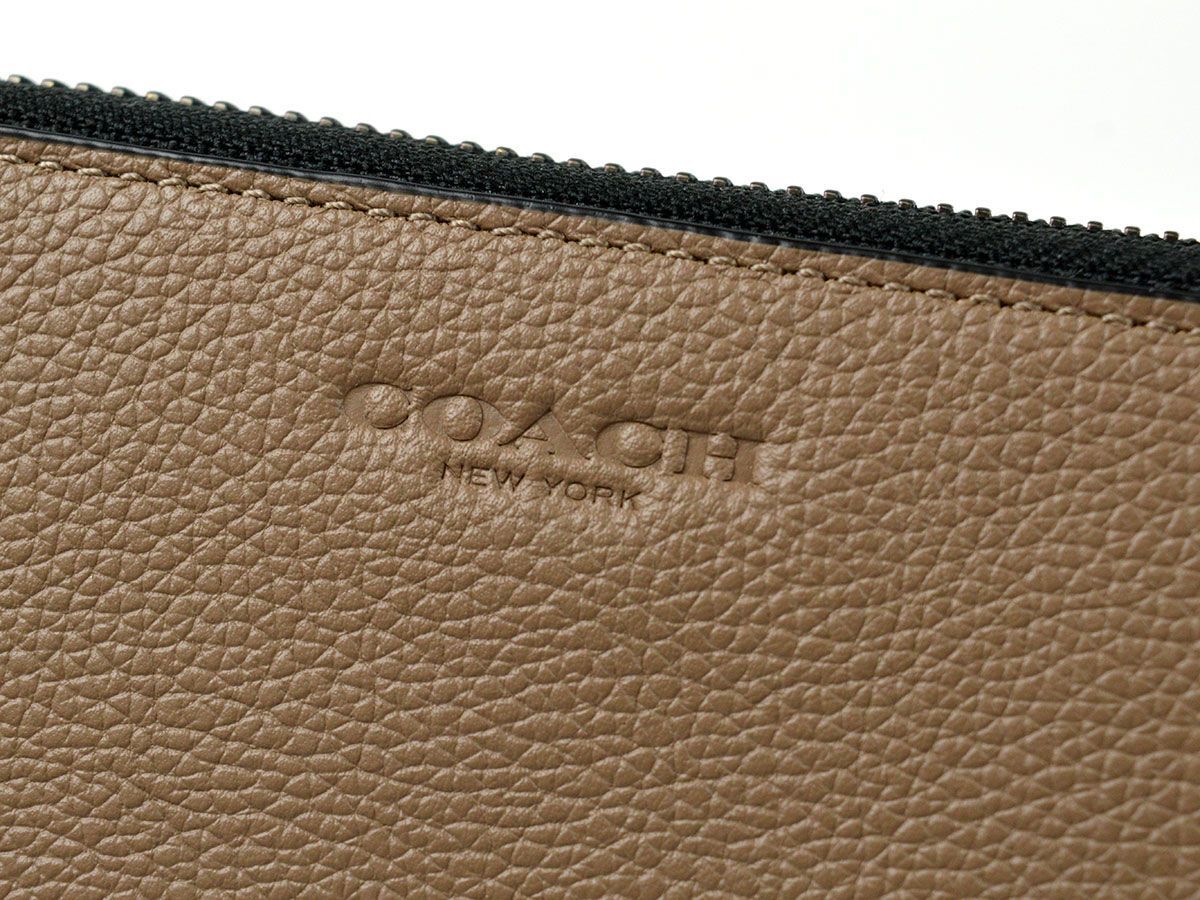 177103〇美品 COACH コーチ アコーディオン ウォレット ラウンドファスナー長財布 58102 レザー ベージュ レディース 保存袋/ C_画像8