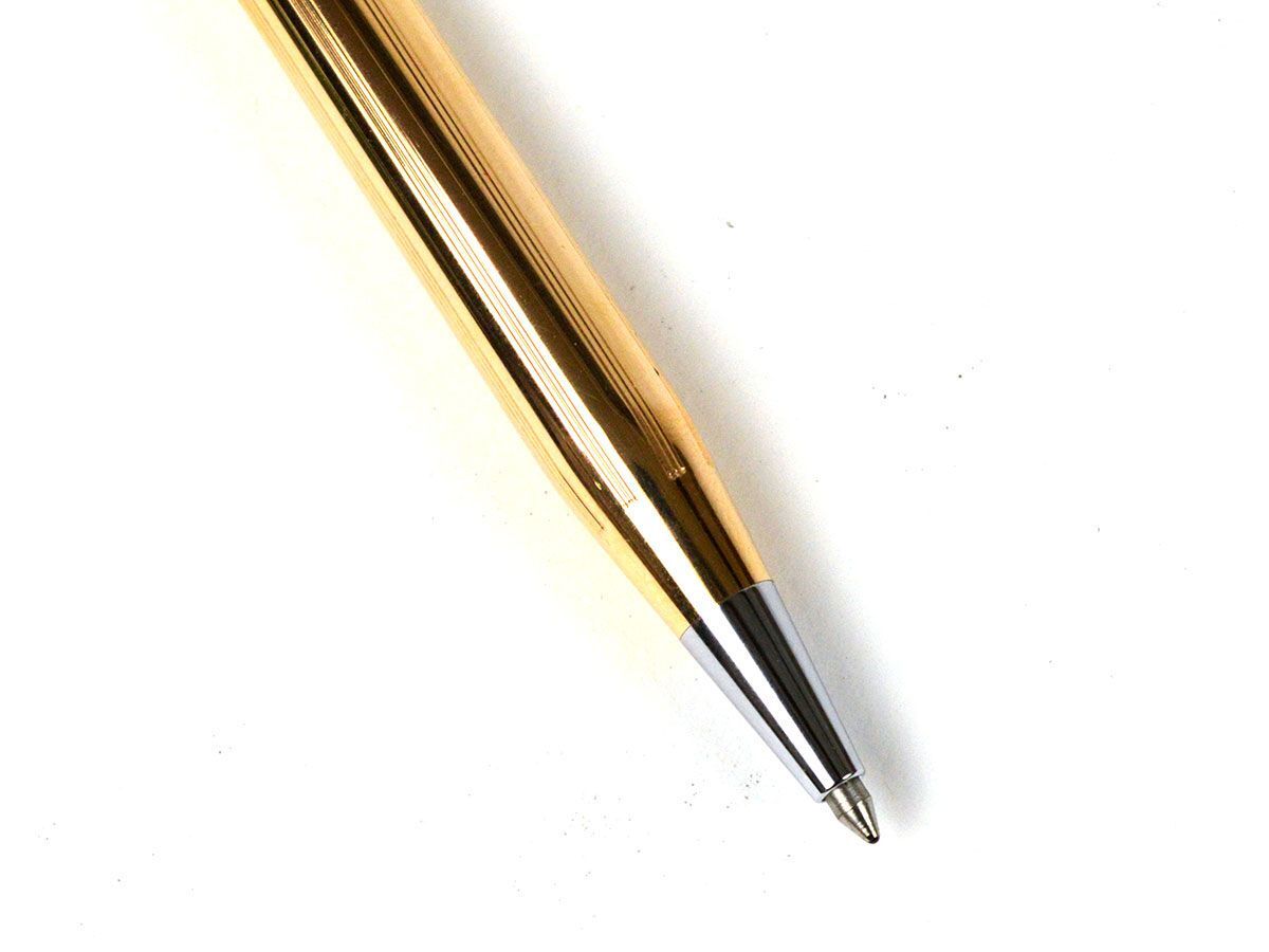 175887□筆記確認済 CROSS クロス クラシック センチュリー ボールペン ペン K14GF シルバーメッキ ゴールド シルバー 筆記用具/ G_画像4