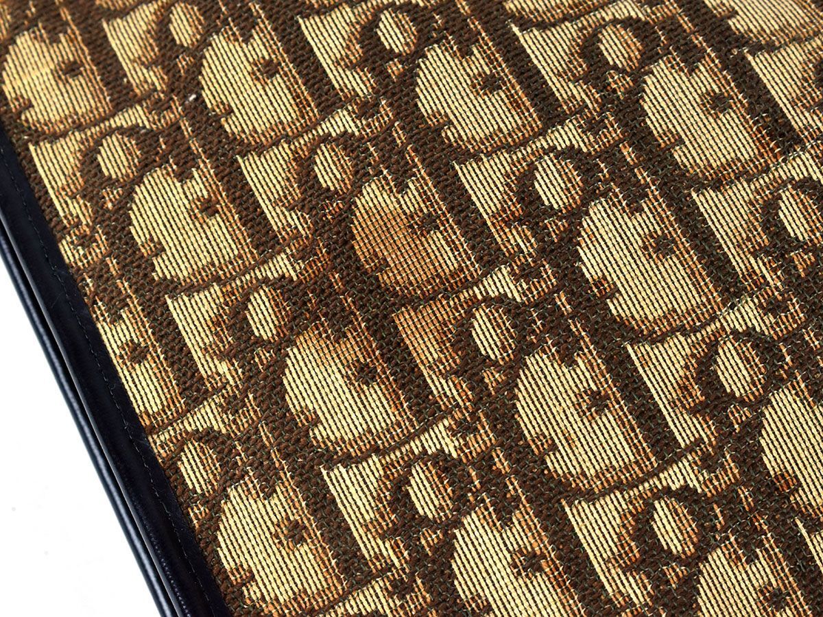 175444□ Christian Dior ディオール トロッター柄 ショルダーバッグ 鞄 キャンバス レザー 革 ベージュ ブラウン レディース/ B_画像7