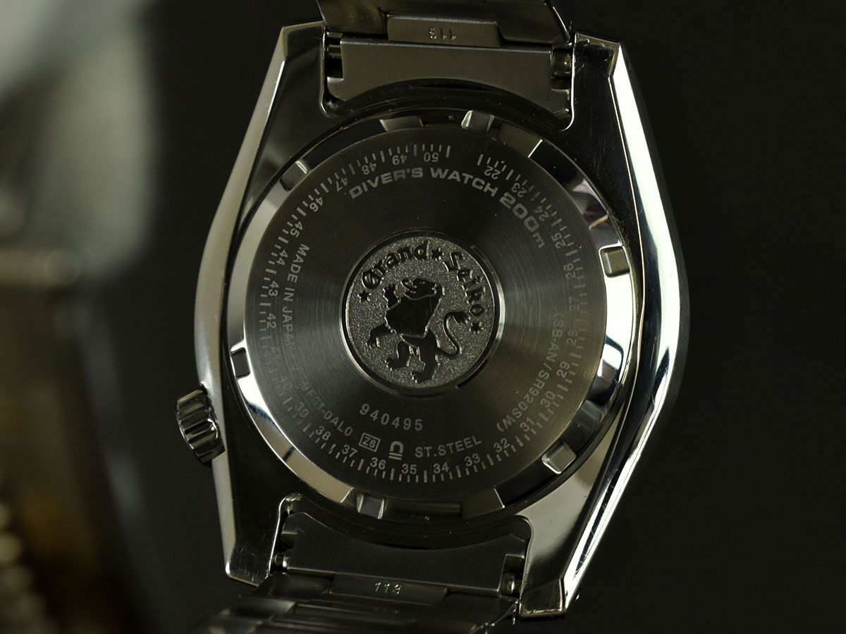 176983◆美品 動作確認済 SEIKO セイコー グランドセイコー ダイバーズ 腕時計 自動巻き 9F61-0AL0 SS ブラック シルバー メンズ/ D_画像9