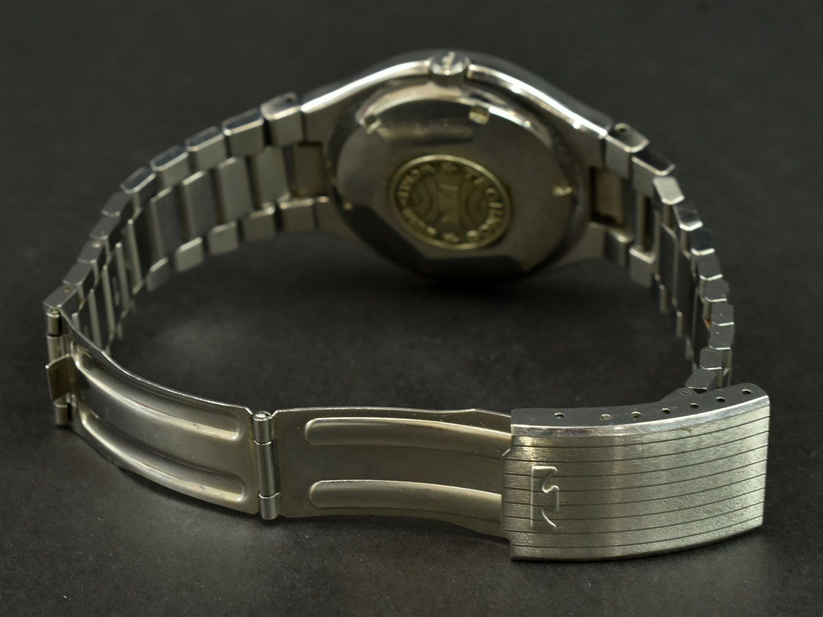 176989* рабочее состояние подтверждено есть перевод TECHNOS Tecnos Kaiser наручные часы часы самозаводящиеся часы Date не пропускающее стекло SS bronze серебряный / D