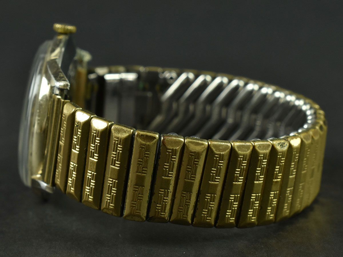 177227□動作確認済 ENICAR エニカ ウルトラソニック 腕時計 手巻き 3針 21石 ラウンド 100/88-10 シルバー ゴールド メンズ/ D_画像5