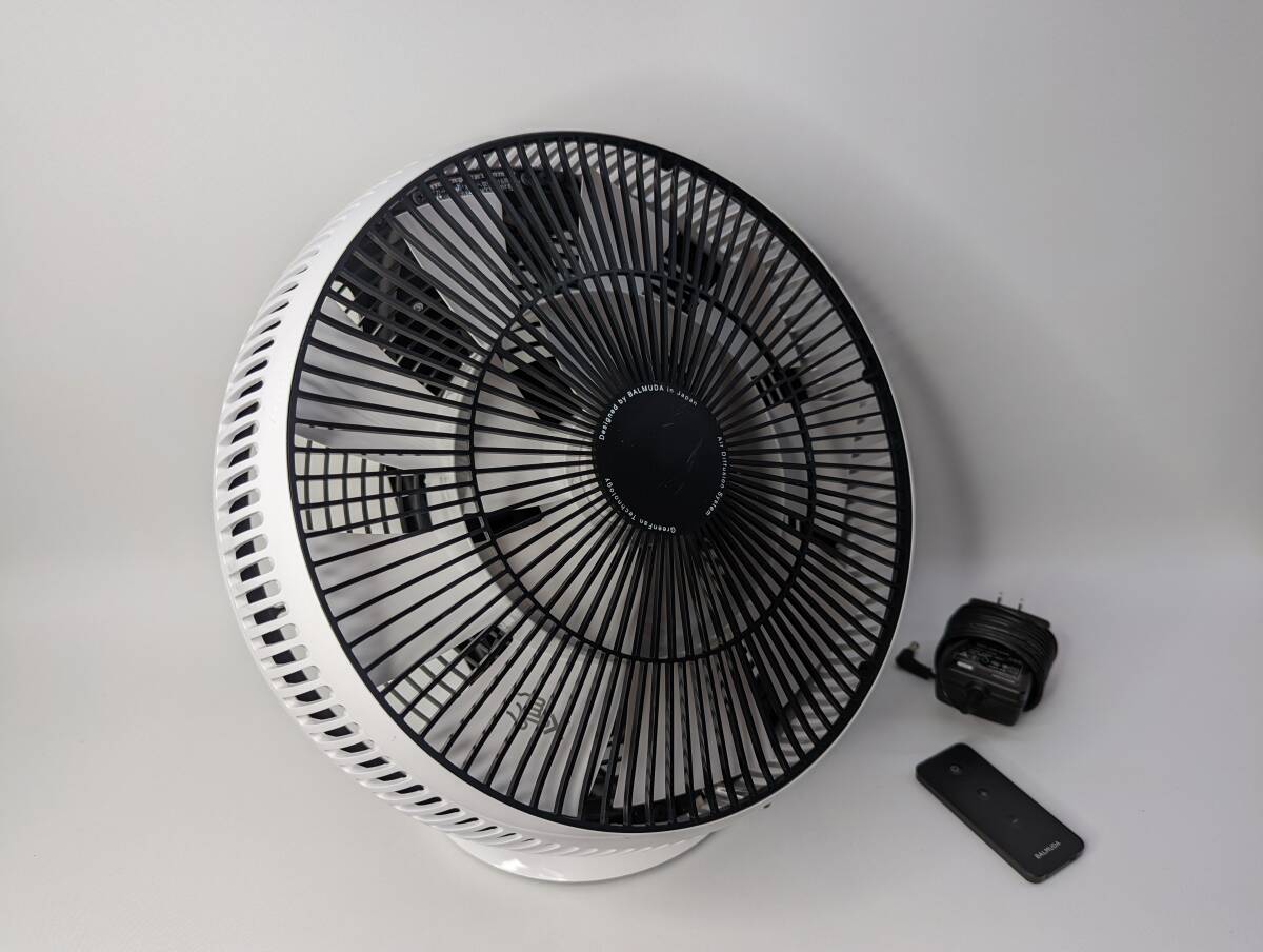 動作品 バルミューダ Balmuda GreenFan Cirq EGF-3200-WK 扇風機 サーキュレーター リモコン付き