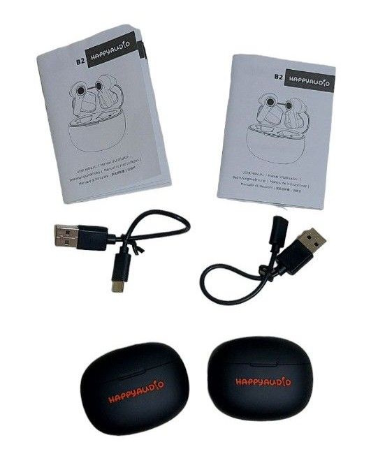 訳アリ　まとめ売り　ヘッドセット　ワイヤレス　Bluetooth5.0　IPX5防水　軽量　ジャンク品　黒　ブラック　2点　セット