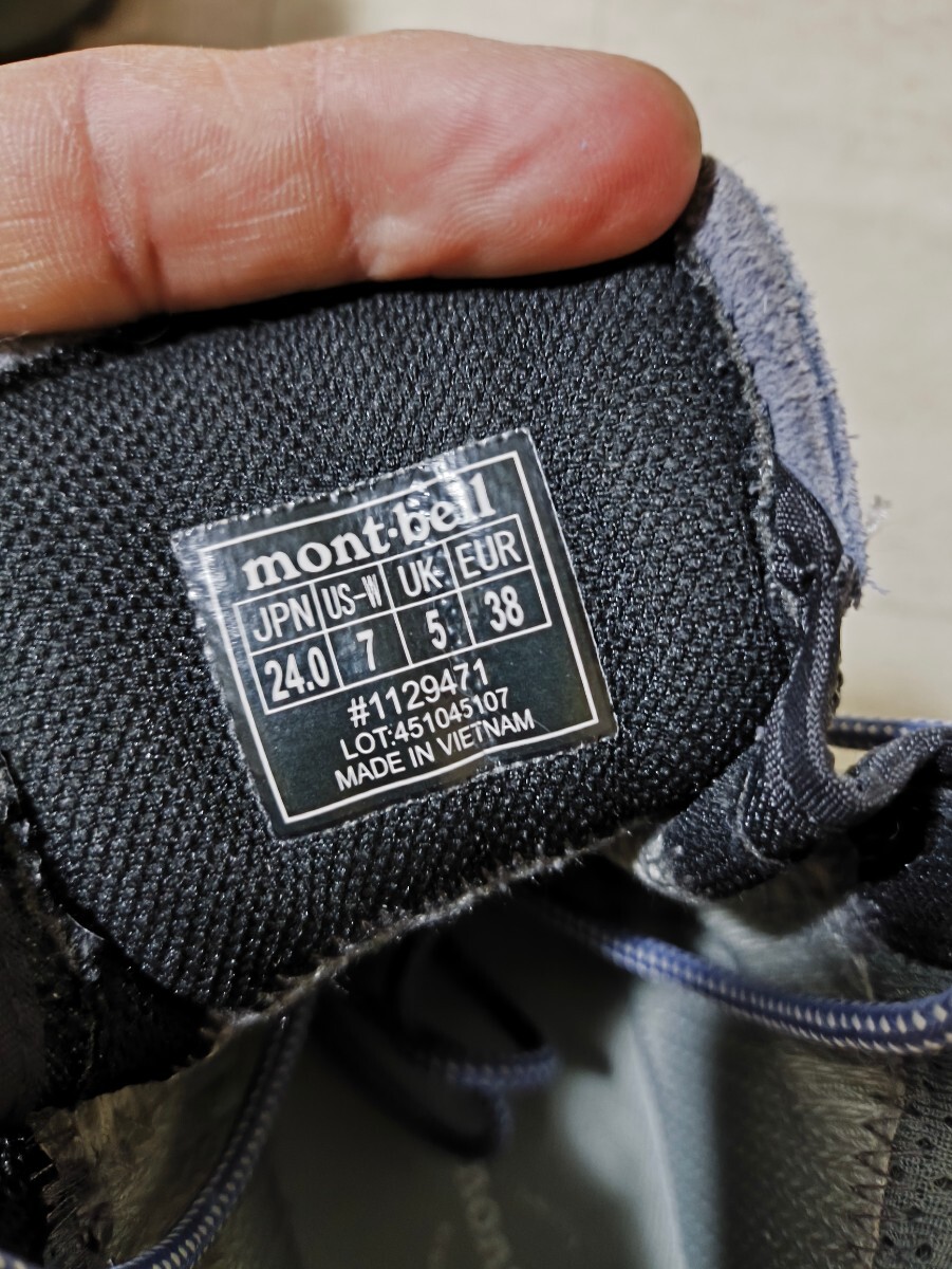 サイズ：24 美品 モンベル montbell トレッキングブーツ レディース トレッキングシューズ ゴアテックス GORE-TEX 登山靴 ハイキングの画像3