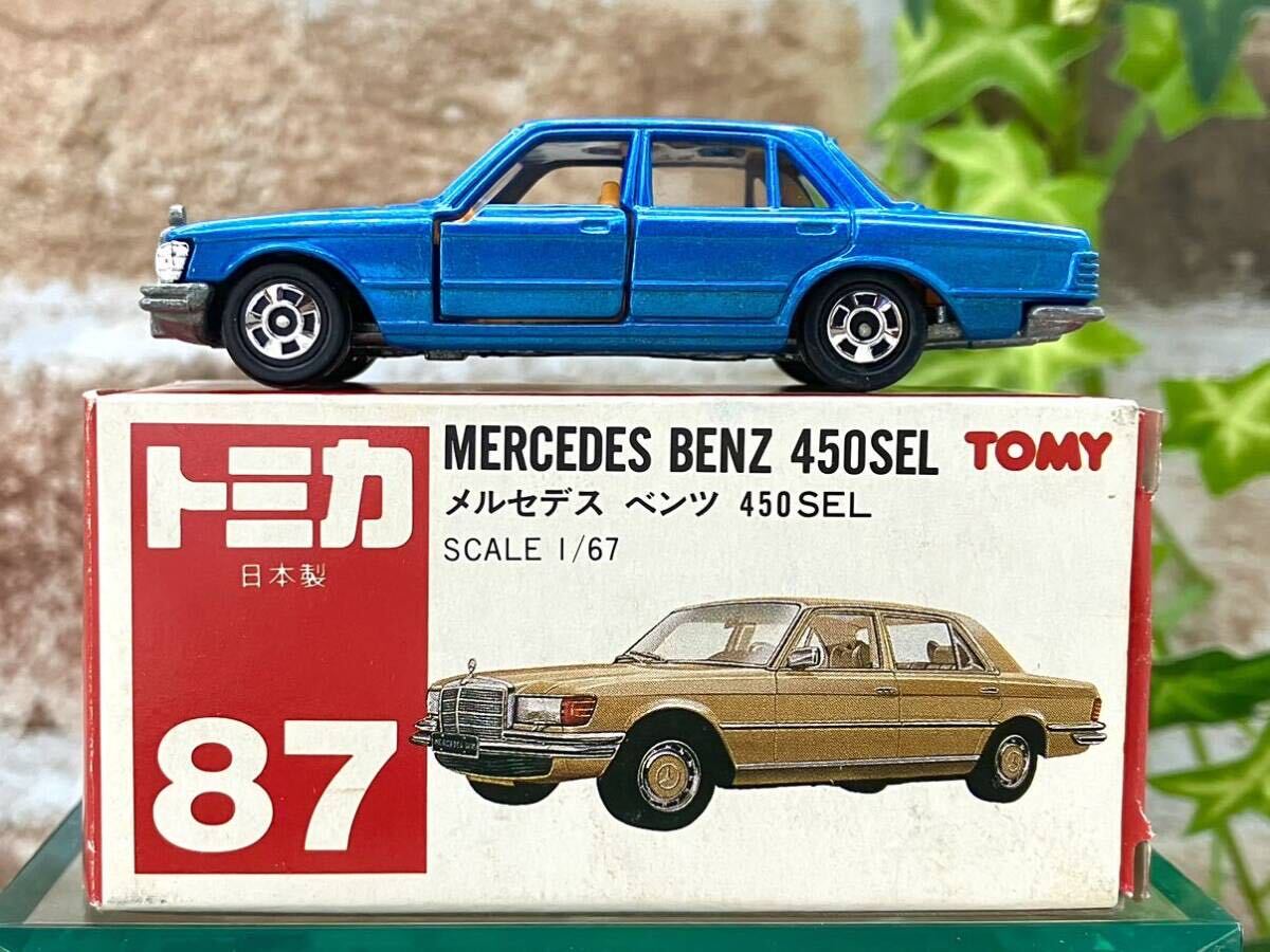 tomica トミカ　MERCEDES BENZ 450SEL メルセデス　ベンツ　青色　日本製_画像3