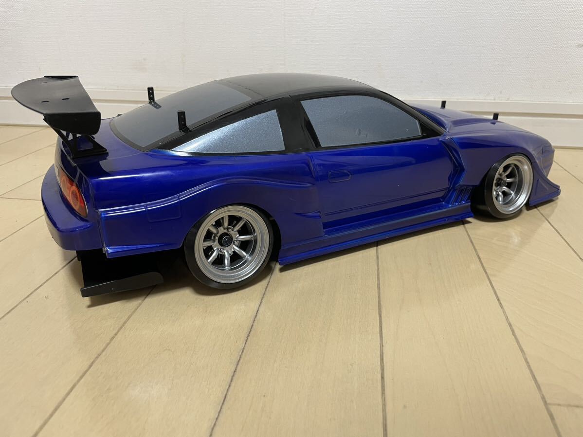 1/10 Yocomo drift package type B resin chassis beautiful goods real movement secondhand goods Nissan 180SX S13 2.4g Propo, mechanism battery set immediately possible to run 