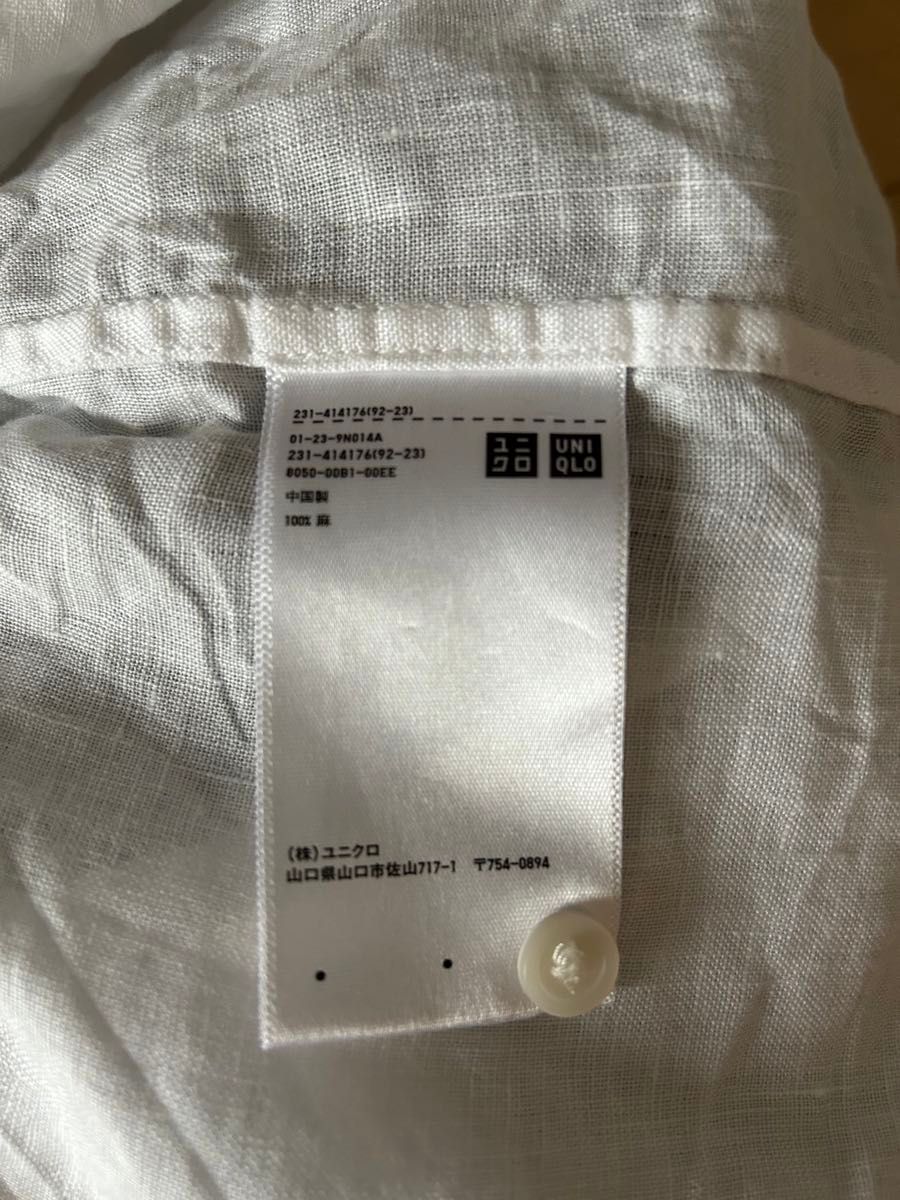 【2色セット】UNIQLO リネンノースリーブシャツ　サイズM