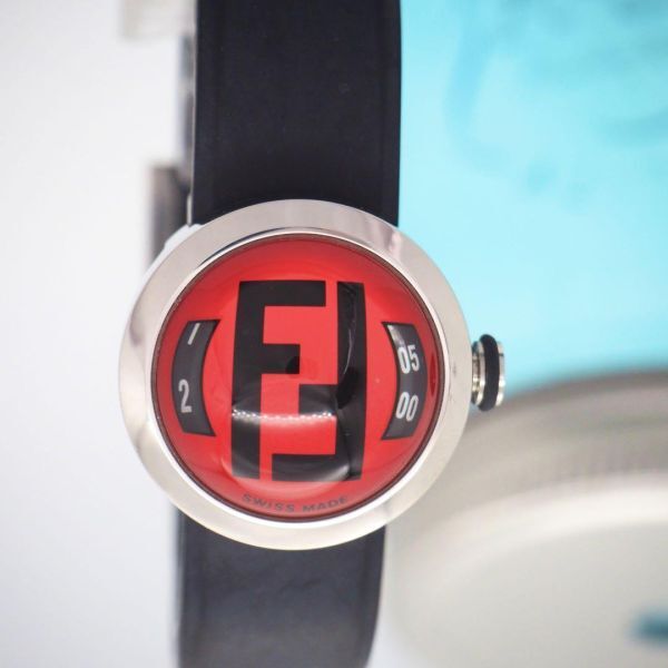 165 FENDI Fendi lady's wristwatch Booth Rado m type black 