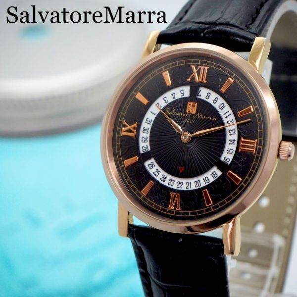 399【美品】 サルバトーレマーラ時計　メンズ腕時計　スケルトンカレンダー　人気_画像1