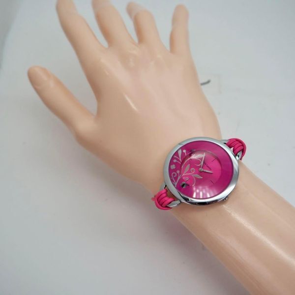 685【美品】ピエールラニエ時計　花　レディース腕時計　ピンクパープル　箱付き_画像5