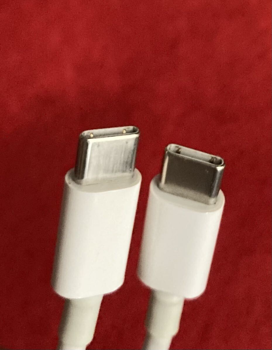 中古★Apple アップル 純正品 正規品 USBケーブル 2m USB-Cケーブル C-C C to C USB-C to USB-C Type-C タイプC オス‐オス MacBook_画像2