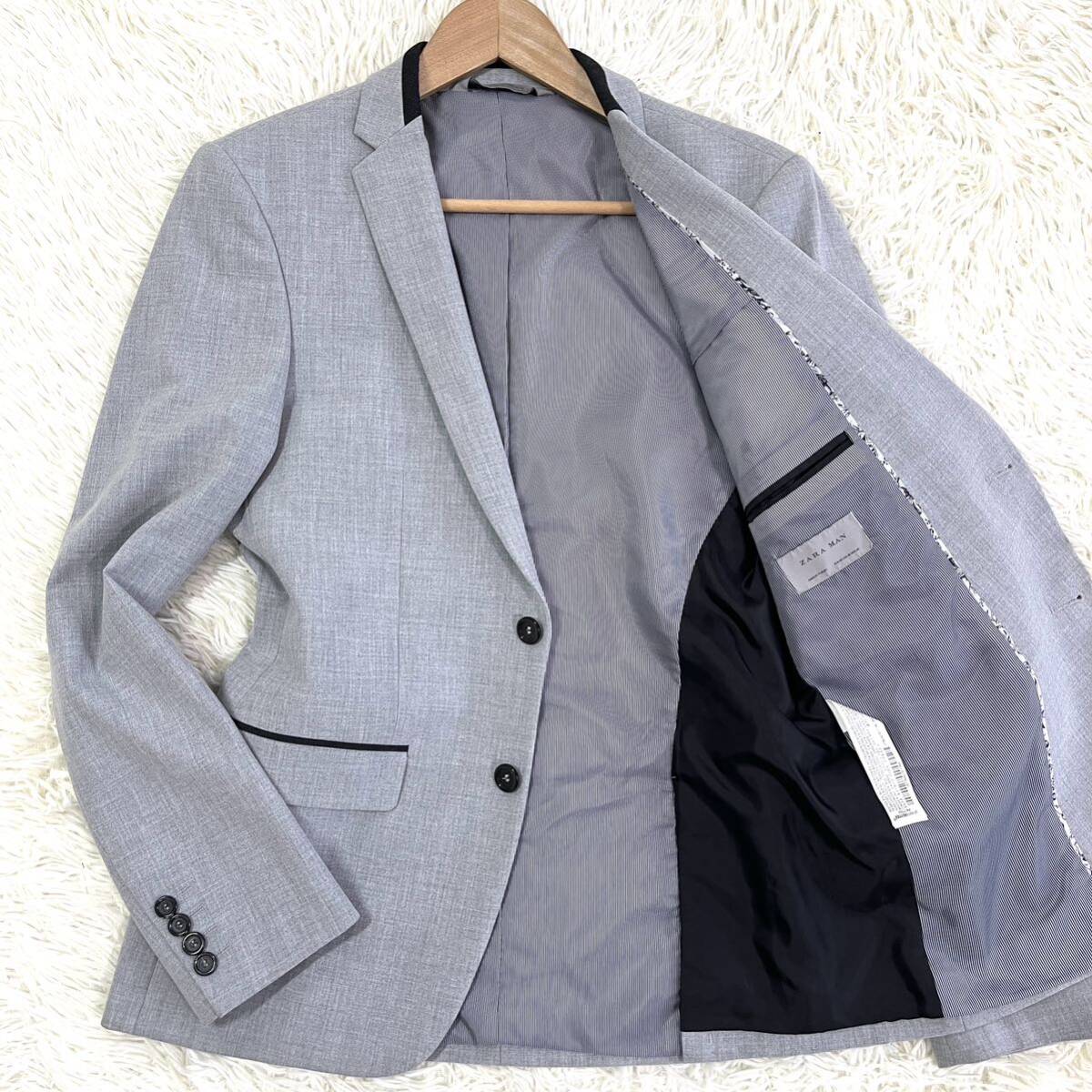 The лама n[.. выпадение . освежение .!] tailored jacket серый 2B цветочный принт центральный отдушина весна лето размер M ZARA MAN