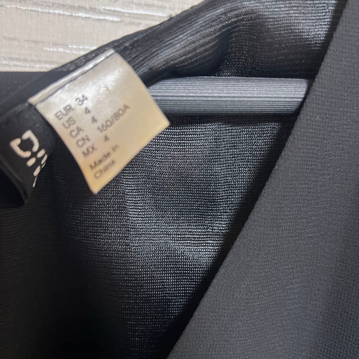 34サイズ 160 H&M ワンピース アシンメトリー ドレス パーティ ブラック ノースリーブ レディース シフォン シンプル